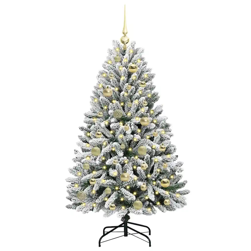 Albero di Natale artificiale con 150 LED Verde e Bianco 120 cm 3395734
