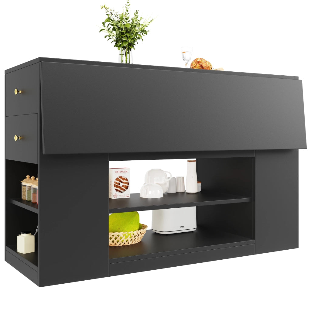Credenza da Cucina con Cassetti e Ripiani ¨C MINIMAL ¨C Nero