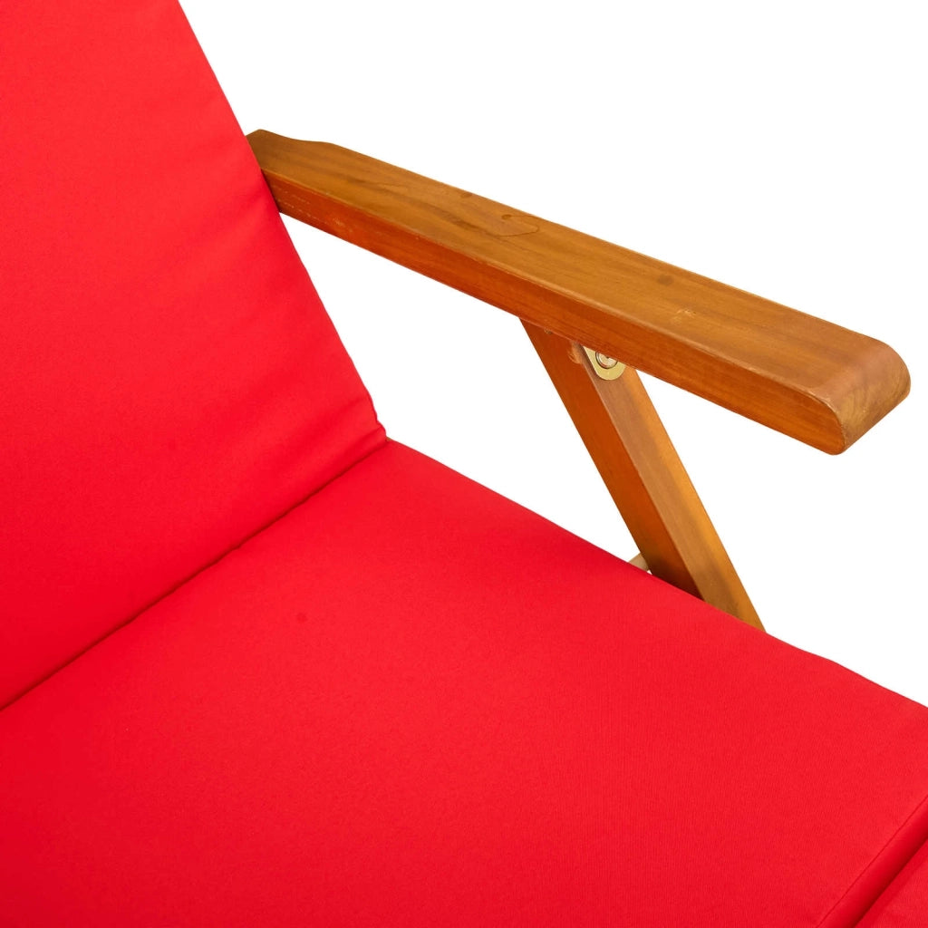 Lettino prendisole reclinabile e pieghevole 2 pcs Rosso 42025011