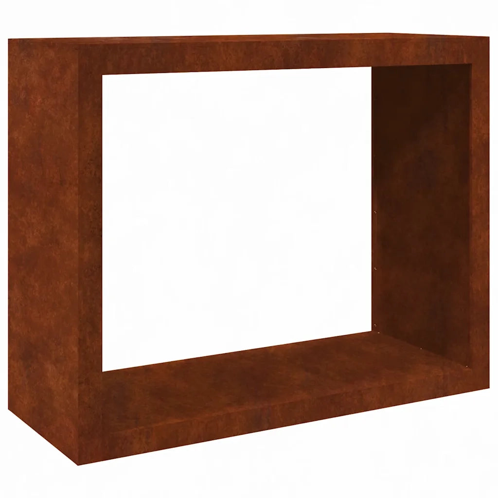 Rack per Legna da Ardere 100x40x80 cm in Acciaio Corten 850981