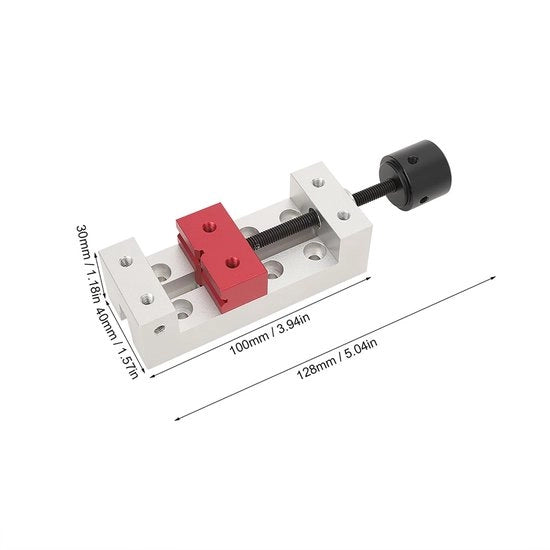 Vise a Placca 50mm - Mini Vise a Placca - Alluminio - Lavorato con Tecnologia CNC - Resistente ai Sforzi - Funzionamento Facile