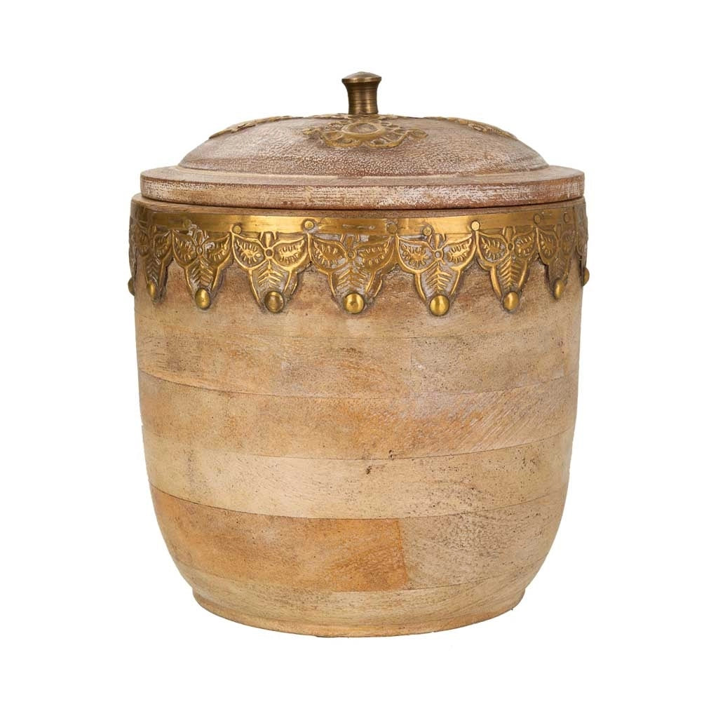 Portagioie tondo marrone 13x13x15h