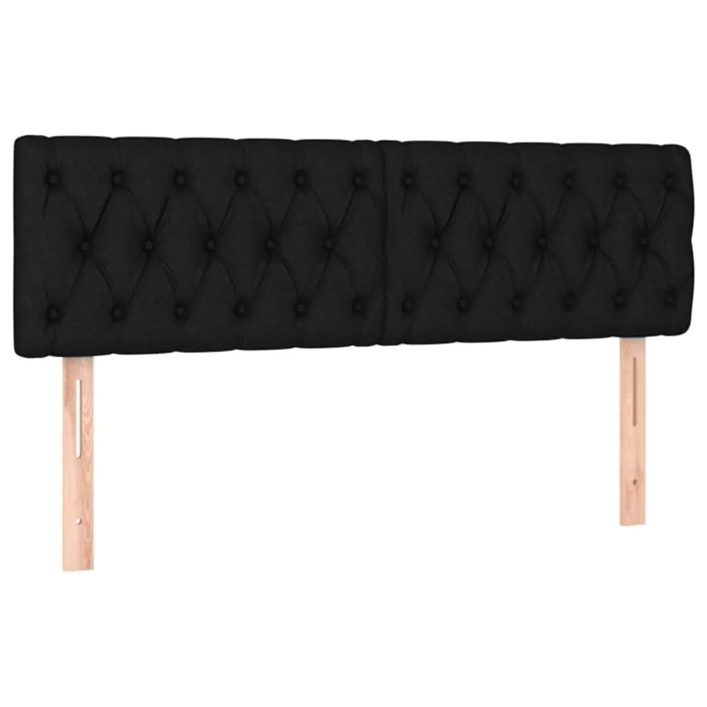 Giroletto a Molle con Materasso Nero 140x200 cm in Tessuto 3130515