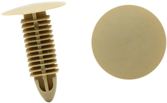Set di Cartucce per Auto da 20 - Viti a Clip 8 mm - Viti a Clip - Stampaggio a Clip - Materiale in Plastica Beige - Materiale Duraturo