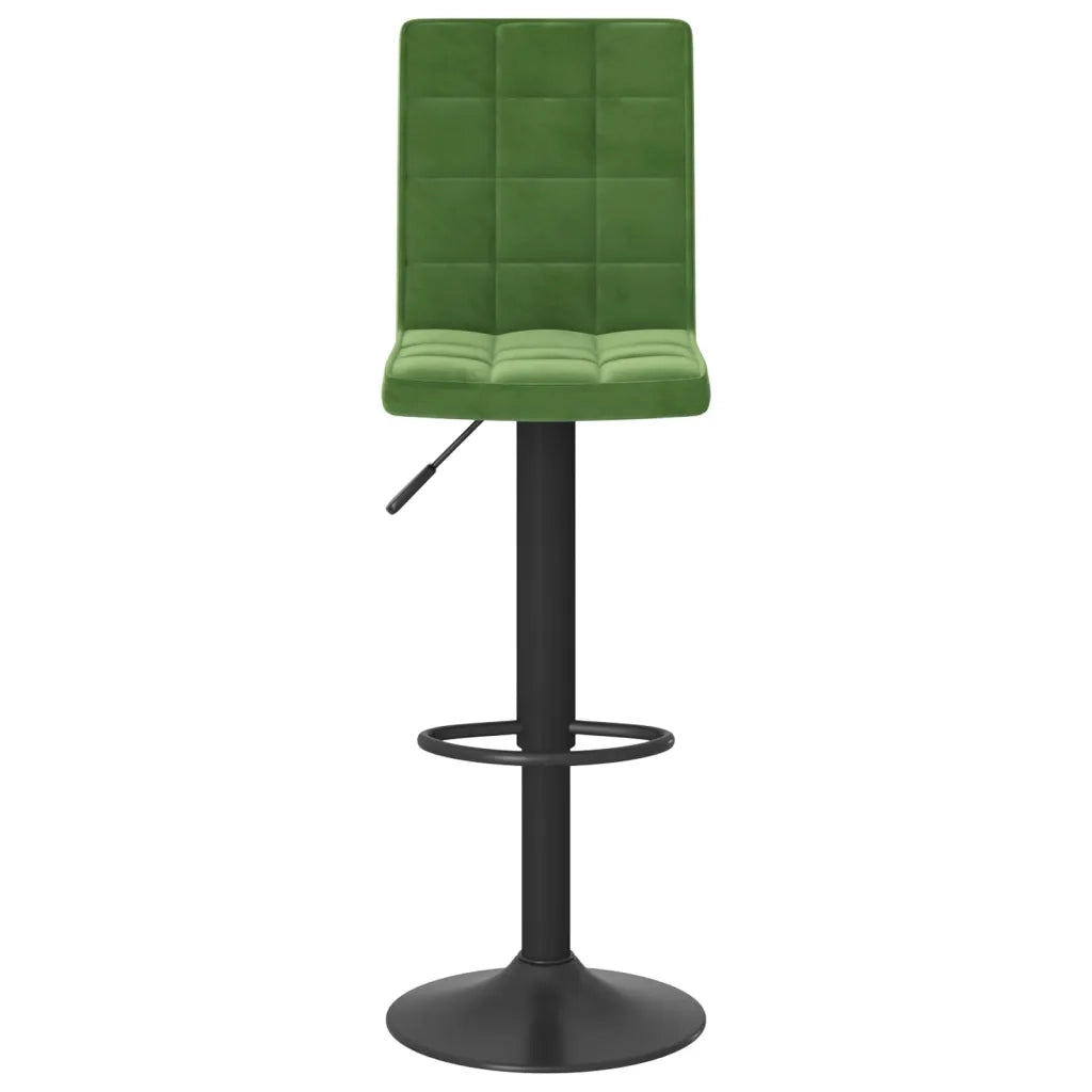 Sgabello da Bar Verde Scuro in Velluto 335755