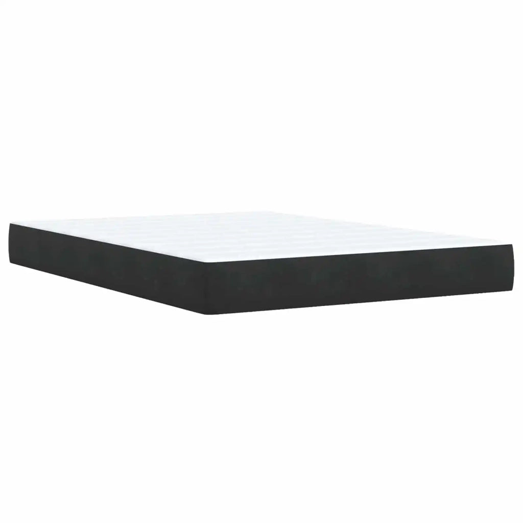 Letto box spring con materasso Nero 140 x 200 cm Velluto 3453163