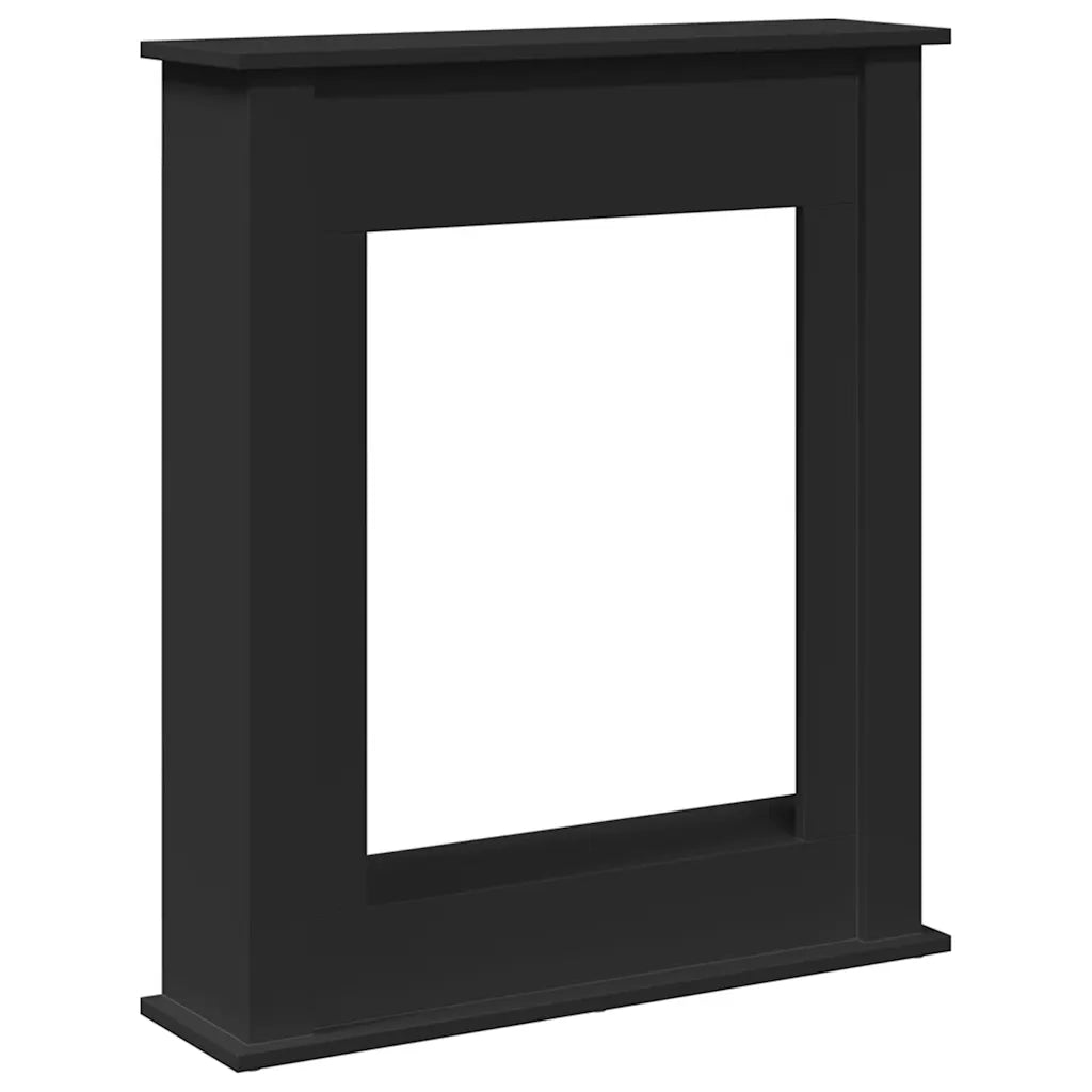Cornice per Camino Nera 75x20x87,5 cm in Truciolato 854581