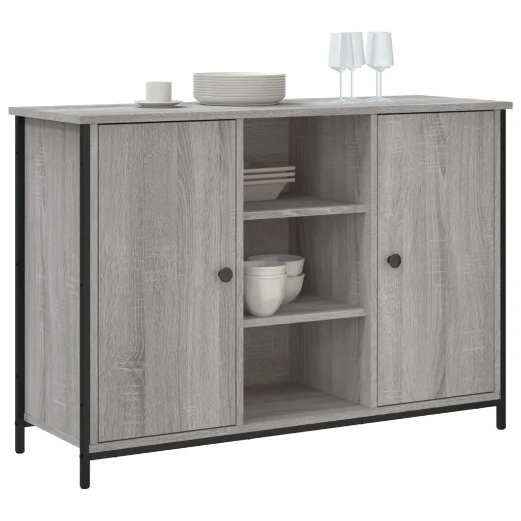 Credenza-Buffet-Armadio da cucina Grigio Sonoma 100x35x70 cm in Legno Multistrato