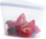 Bowl Premium contenitore in silicone riciclabile per alimenti, 2 pezzi, trasparente, resistente, in forno, lavastoviglie e congelatore, ecocompatibile, impermeabile, contenitore per pranzo, 473 ml