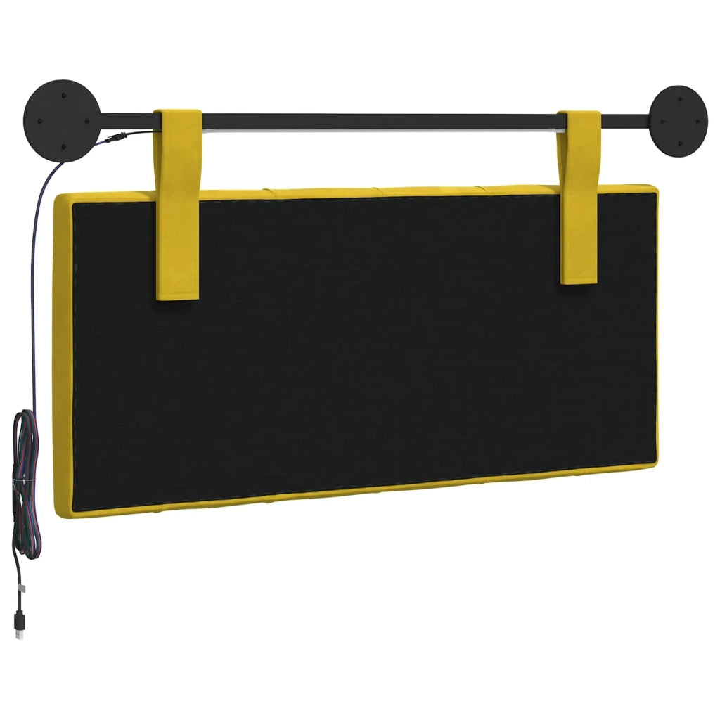 Testiera sospesa Con luce LED Giallo Velluto 3424560