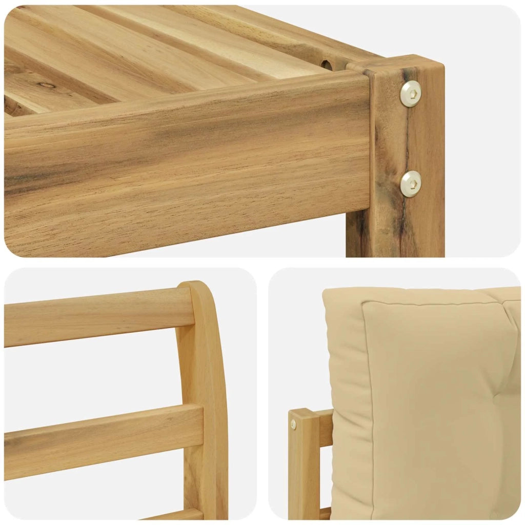 Set di divani da esterno 6 pz Bianco e Beige 3386832