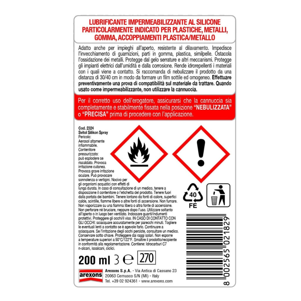 Svitol Silikon Spray 200ml Lubrificante Silicone 360?