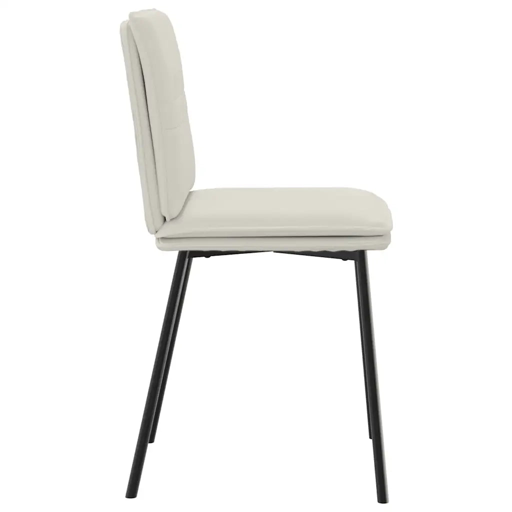 Sedie da Pranzo 2 pz Crema in Velluto 4101253