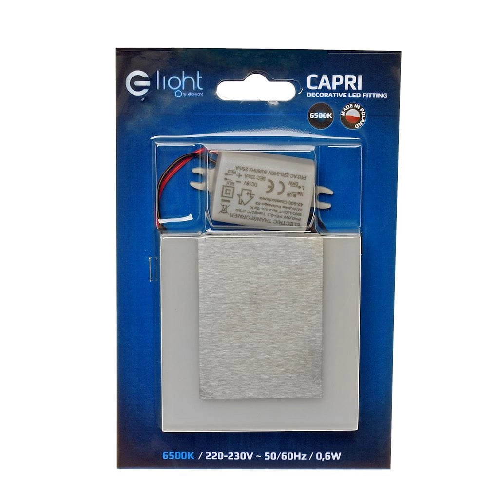 Lampada da scala LED Capri 0,6W 6500K Eko-Light argento bianco