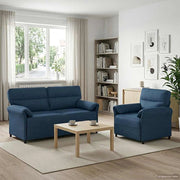 Set di divani 2 pz Blu Tessuto 3424865