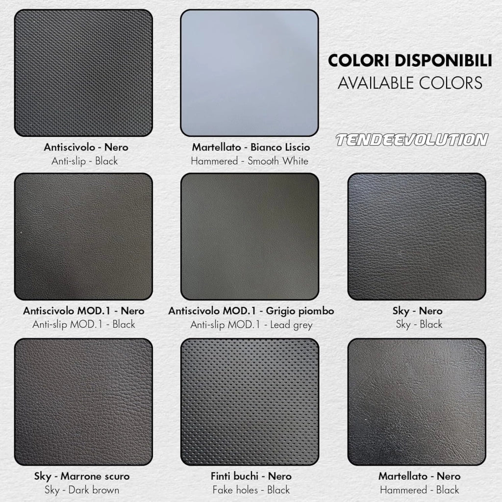 Ecopelle "Martellato" - Colore Nera - Elastica, Resistente, 100% Impermeabile - Ideale per Auto, Moto, Arredamento - Vendita al Mezzo Metro