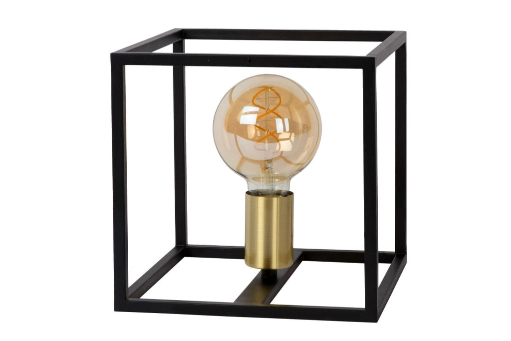 Lampada da tavolo Lucide Ruben nero/ottone E27 40W