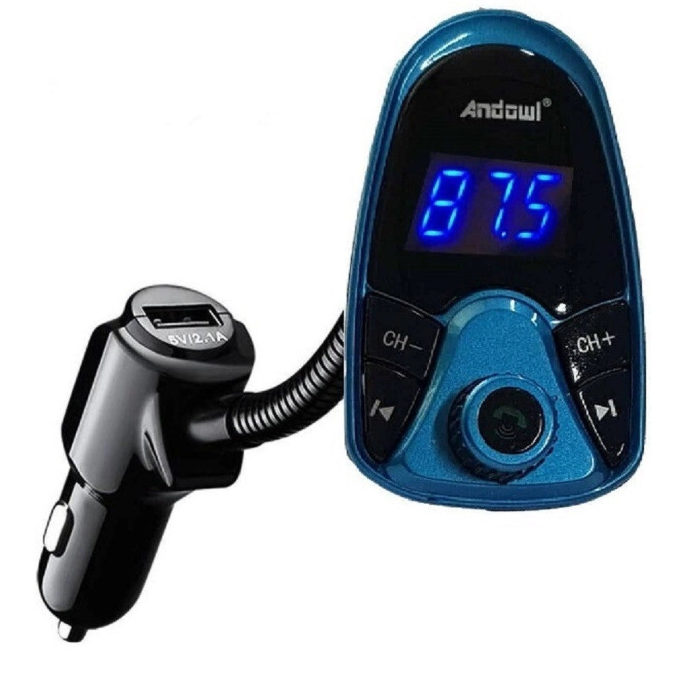 Trade Shop - Lettore Mp3 Multifunzione Wireless 2.1a Caricabatteria Doppio Usb Per Auto Q-b68 -