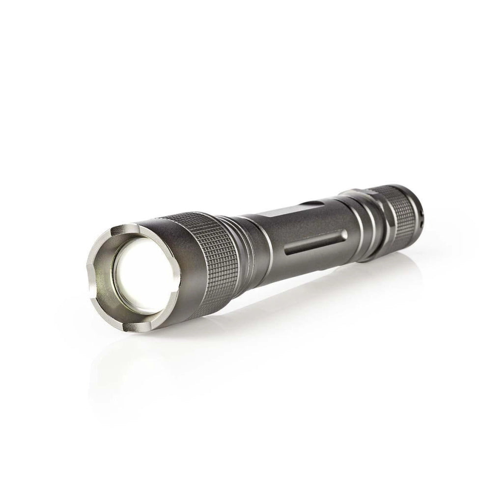 Torcia LED 3W 150lm IPX5 Portata 120m Alluminio Grigio Nedis