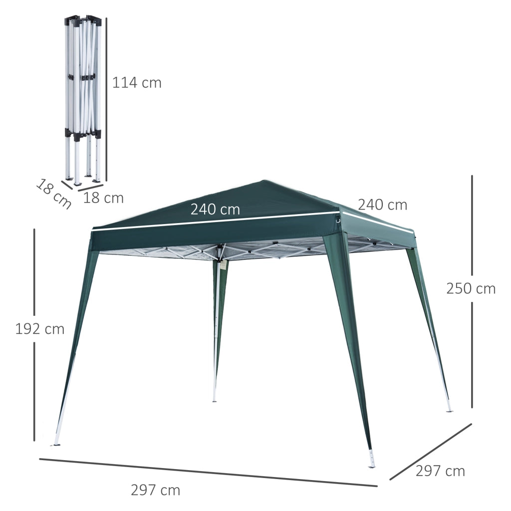 Gazebo pieghevole ¨C Minimal ¨C verde 240x240 cm