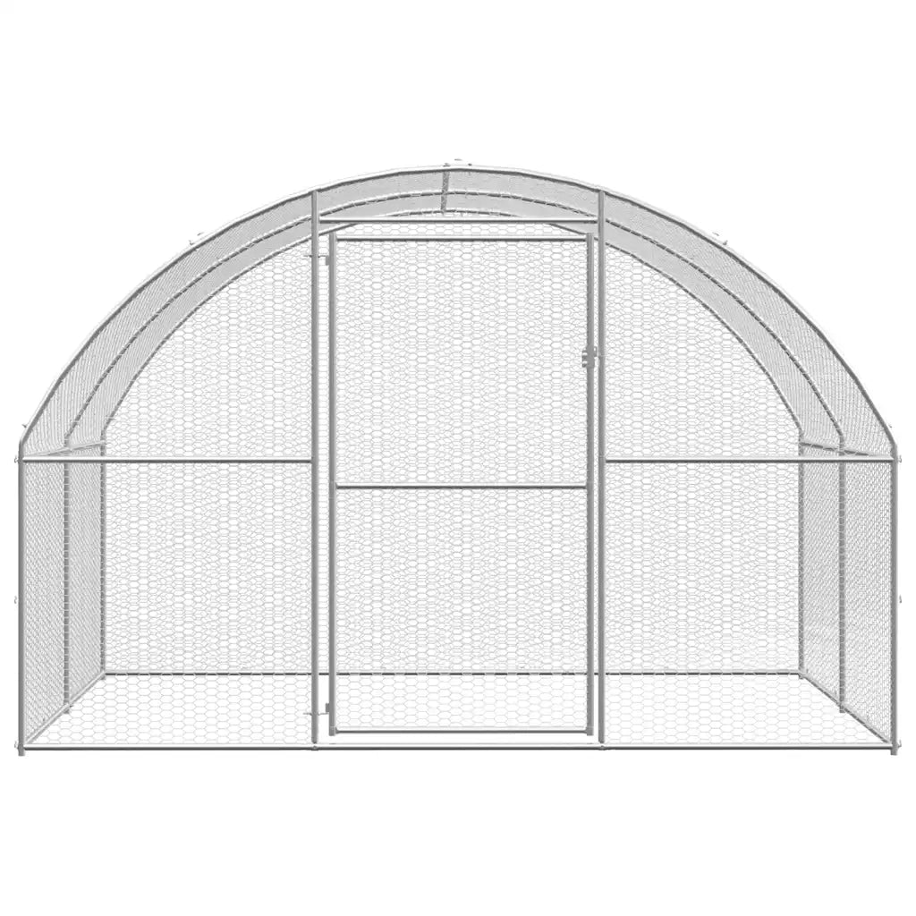 Pollaio da Esterno 3x2x2 m in Acciaio Zincato 171463