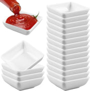 18 porcellane per servire dips - 72 x 25 cm - piccole scatole per tapas - bianche - per snacks .