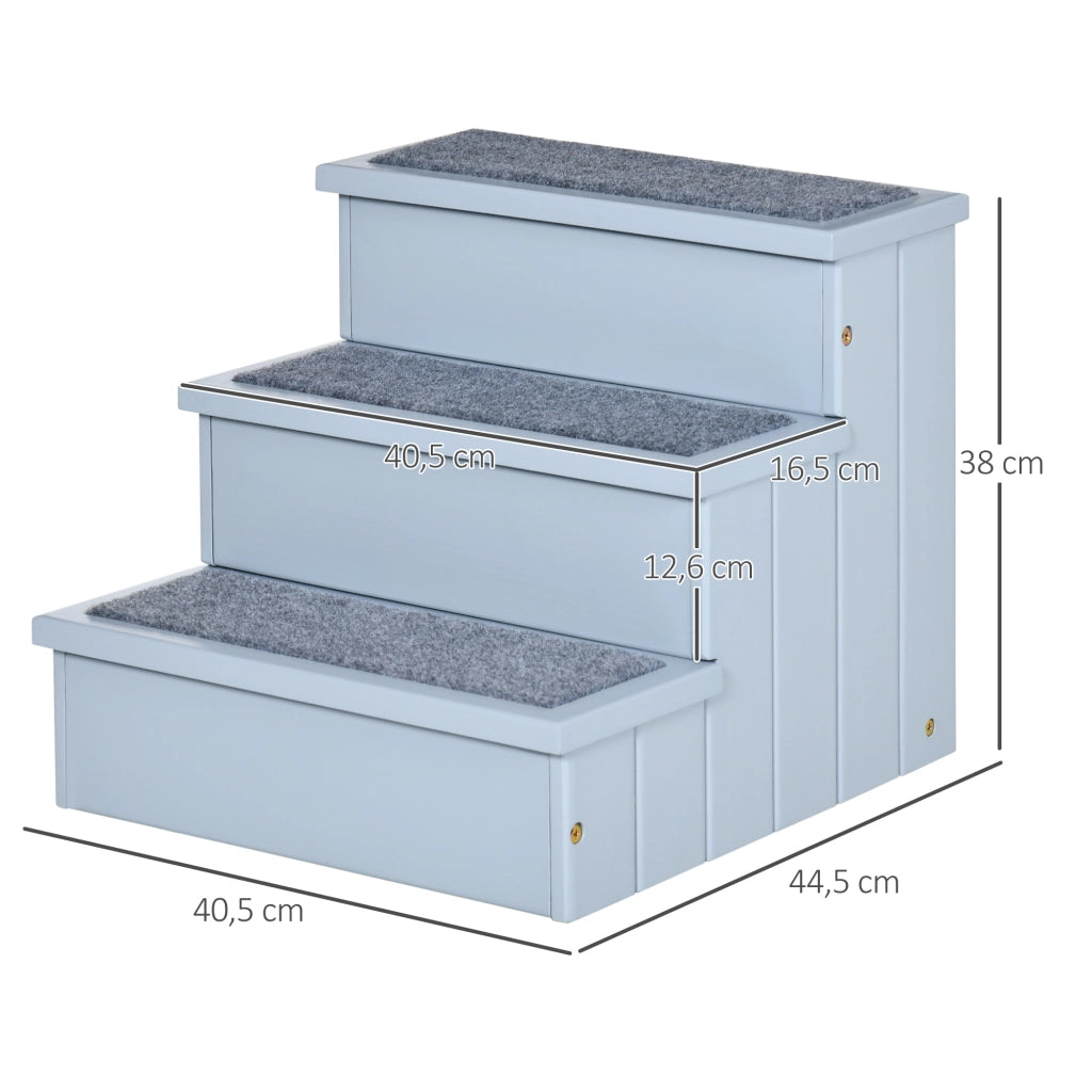 Scala per cani 3 gradini 38 cm alta ¨C zephmum ¨C grigio