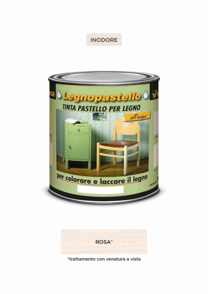 Legnopastello Tinta Ml 250 Rosa - Veleca