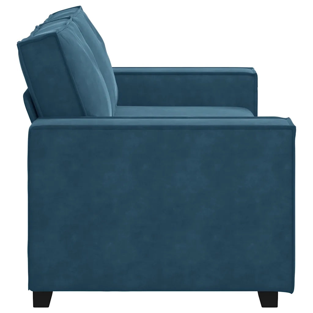 Divano a 2 Posti-Sofa 2 Posti Blu 140 cm in Velluto 582742