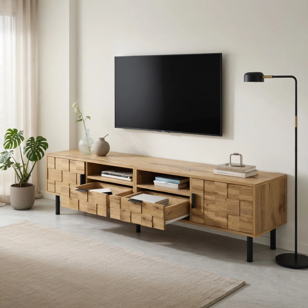 TV-Schrank Natural; Spanplatte; 160 cm