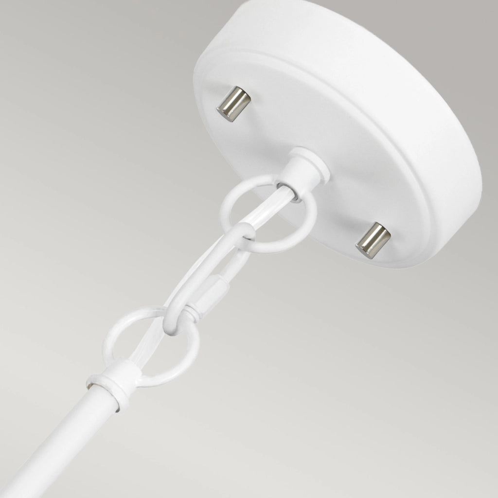 Lampada a sospensione Corona bianca nichel 3xE27 Ø40