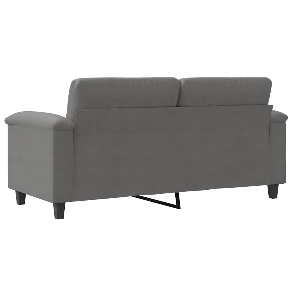Divano a 2 Posti-Sofa 2 Posti Grigio Scuro 140 cm in Tessuto Microfibra