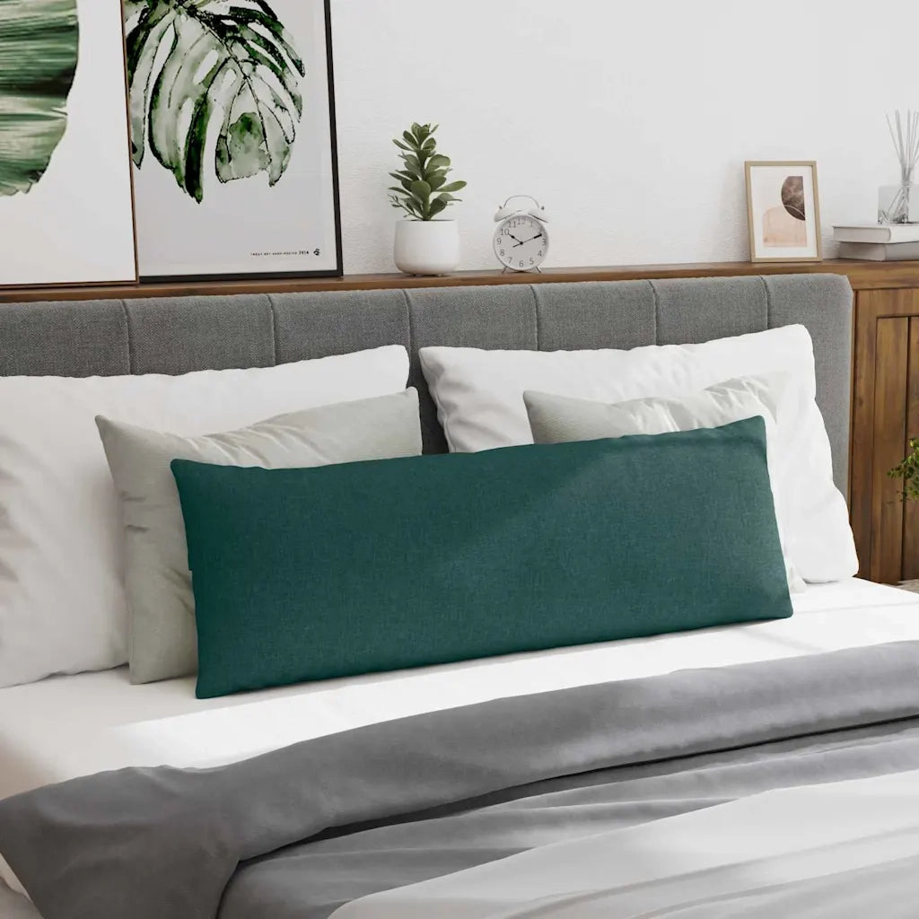 Cuscini da Divano 2 pz | Cuscini per sedie Verde Scuro 120 x 40 cm Tessuto