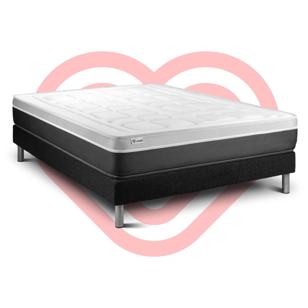 Letto con materasso VITAL SOFT 140 x 220 cm Rete Kit Nero