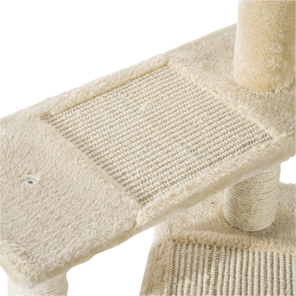 Tiragraffi Multilivello per Gatti ¨C Xylo ¨C Sisal con Cuccia e Piattaforme