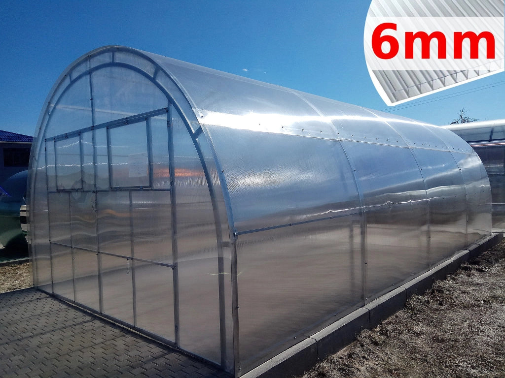 Serra Master 4x10m con copertura policarbonato alveolare 6mm