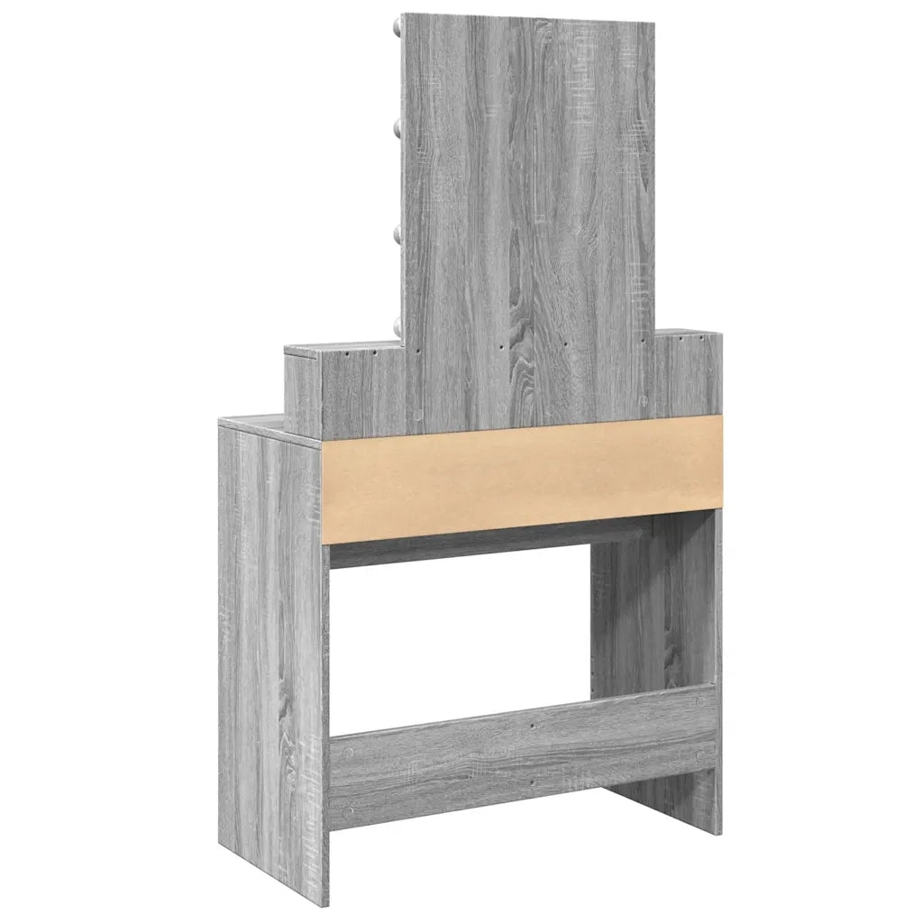 Toeletta con LED Grigio Sonoma 80x41x144,5 cm 848183