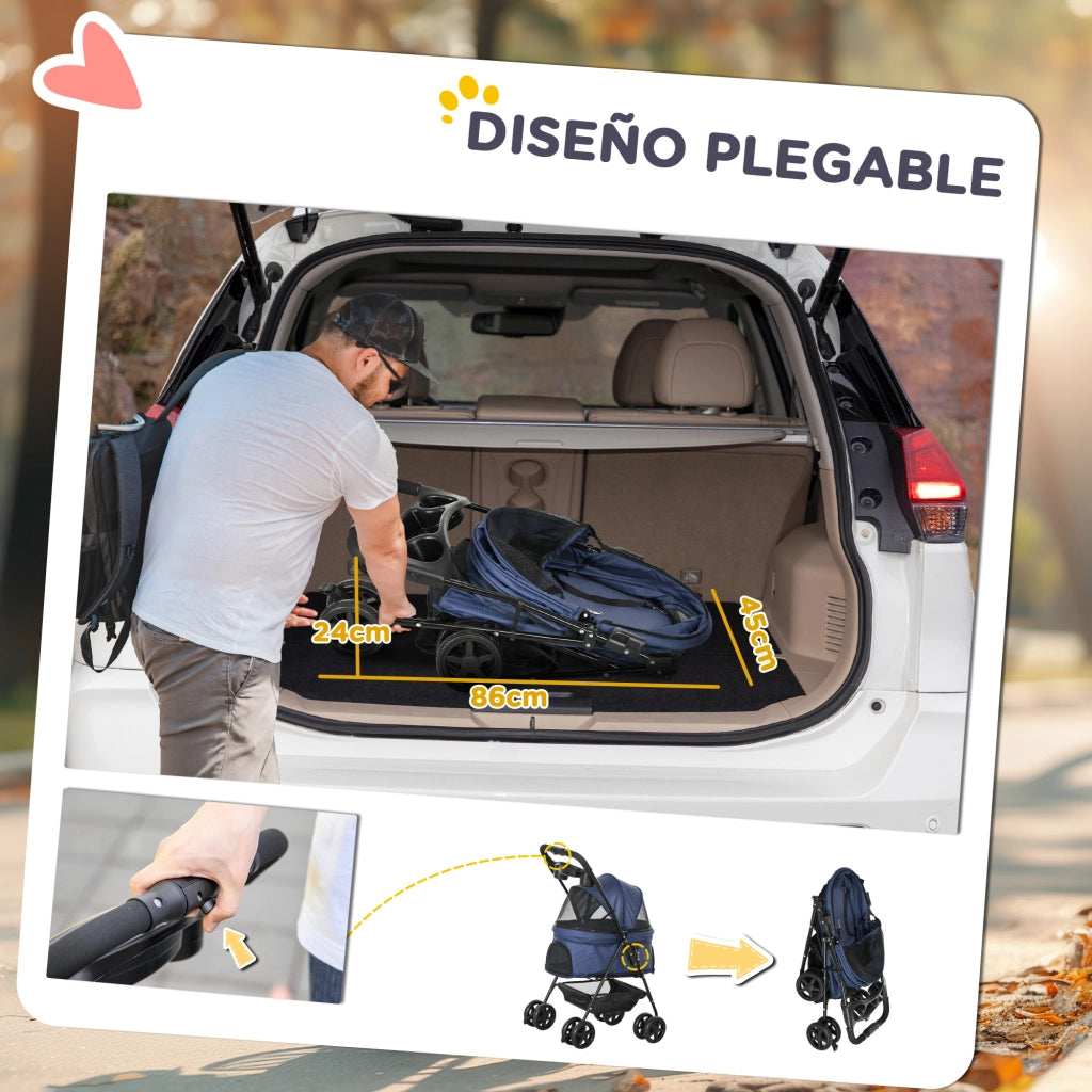 Carrello per Cani ¨C zephmum ¨C 67x45x96 cm Azul