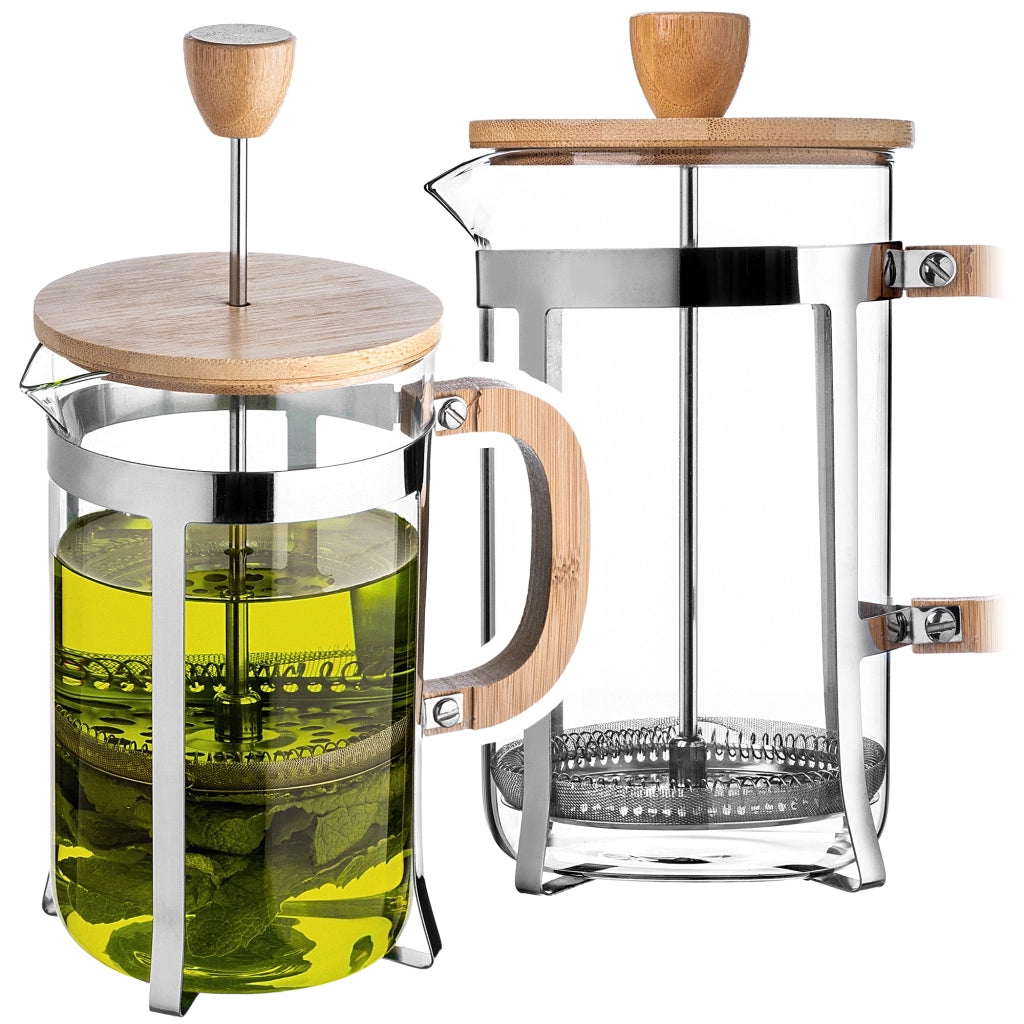 Infusore per tisane e caffè KADAX, con pistone, caraffa in vetro e filtro, 800 ml.