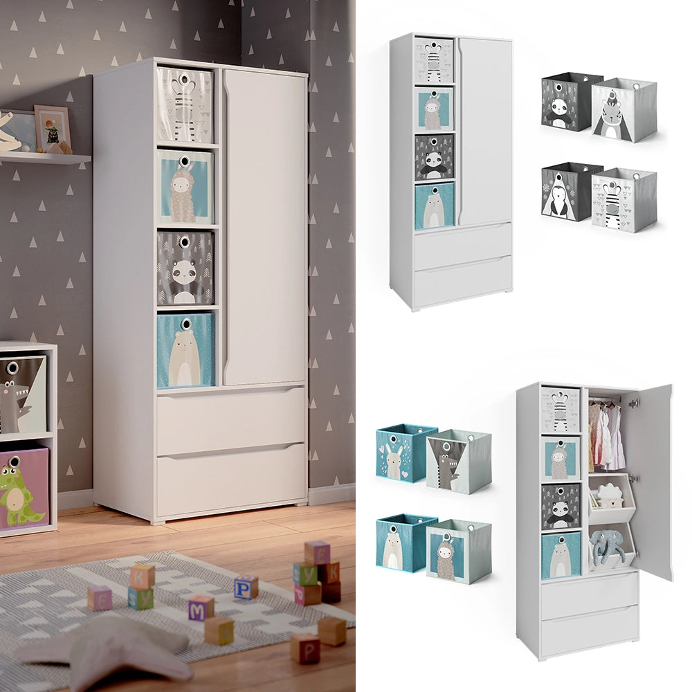 Vicco Armadio multifunzione Bianco 80 x 189.9 cm