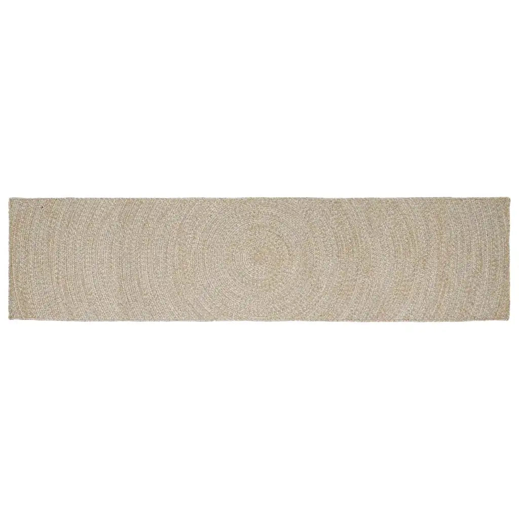 Tappeti per area | Tappeti a zone Naturale e Bianco 80 x 400 cm Juta