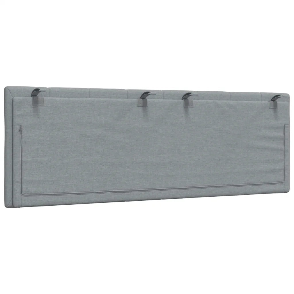 Cuscino Testiera Hanko Grigio Chiaro 120 cm in Tessuto 4019156
