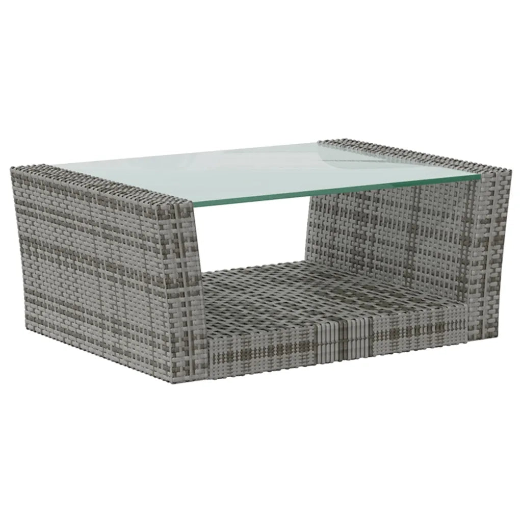 Set Divani da Giardino 8 pz con Cuscini in Polyrattan Grigio 3095945
