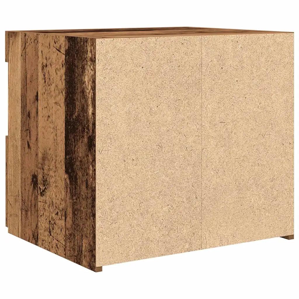 Set di 2 Comodini | Armadio da Notte | Mobiletto da notte Legno vecchio 50 x 40 x 45 cm