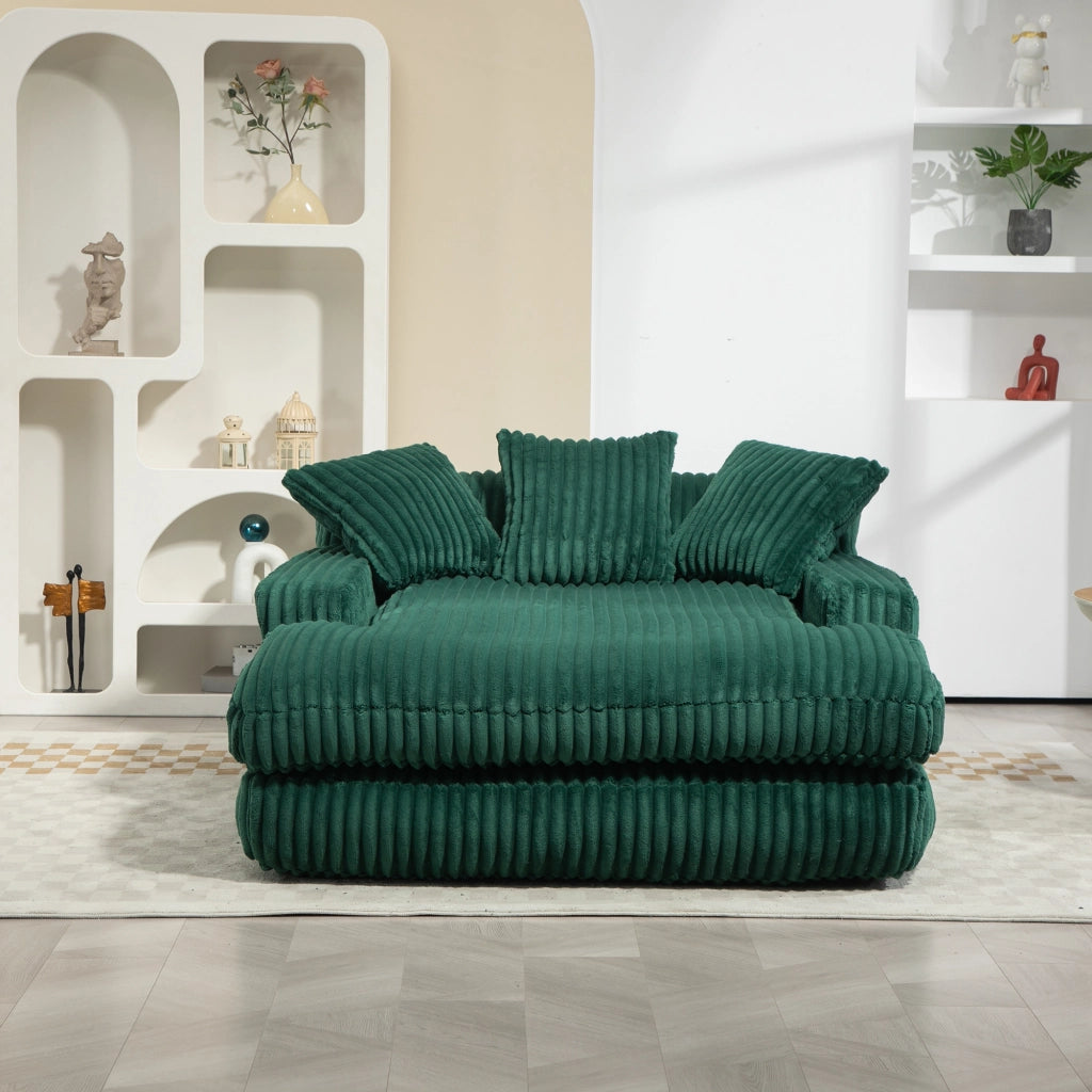 Divano letto moderno - Zephmum- Con cuscini, singolo, colore smeraldo