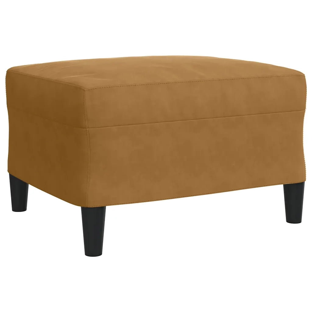 Set di Divani 3 pz con Cuscini e Rinforzi Marrone in Velluto 3278428