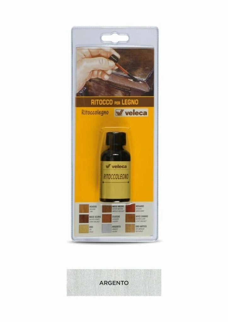 Ritocco Coprente Legno Argento Set 5 Pezzi - Veleca