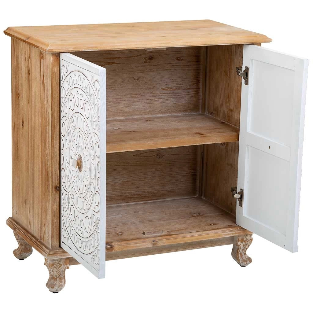 Credenza in legno con 2 porte 78x40x79