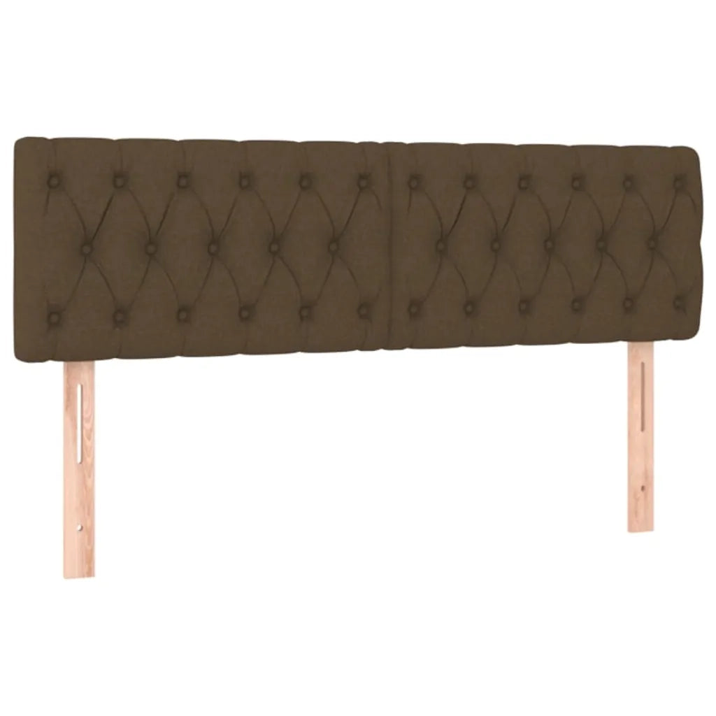 Giroletto a Molle con Materasso Marrone Scuro 140x190cm Tessuto 3127040