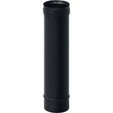 Tubo dritto inox nero ml.0,25 d. 80
